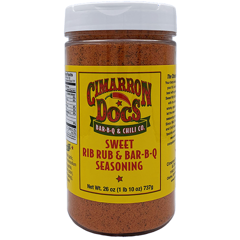CASE (6) Cimarron Doc's Sweet Rib Rub & Bar-B-Q Seasoning, 1.10 lb. bottles